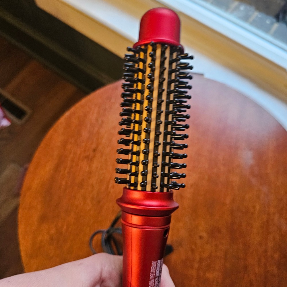 WORKS! CHI tourmaline Ceramic Heated Round Brush 1.25 Red Hot Styler CA2168 - Picture 6 of 7